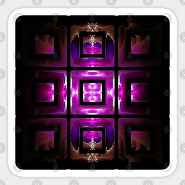 Sinister Purple Cubes Sticker by ElviraDraat